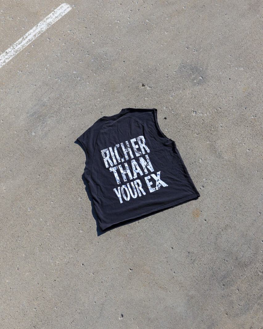 “RICHER THAN YOUR EX” CUTOFF TEE