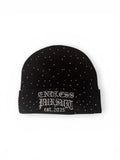 Black Rhinestone “Logo” Beanie